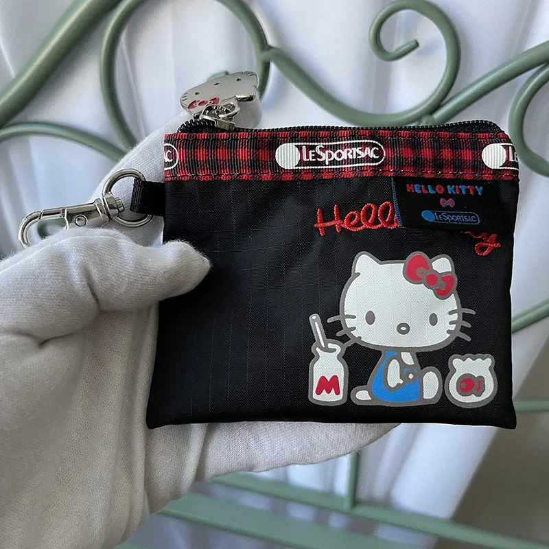 Lesportsacs Mymelody Bag 11*10cm Cartoon Kuromi Hello Kitty Girl Waterproof Pendant Bag Coin Key Accessory Card Bag