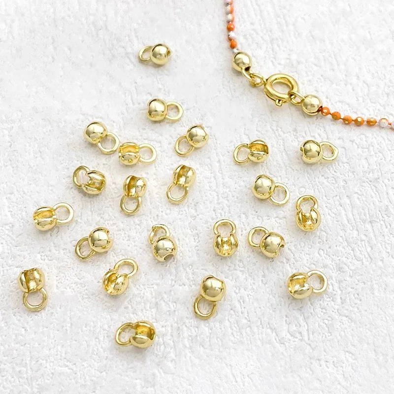 10 Pieces  Brass Gold-plated Positioning Bead Buckle  DIY Production of Fashionable Jewelry, Necklaces, Bracelets, Accessories