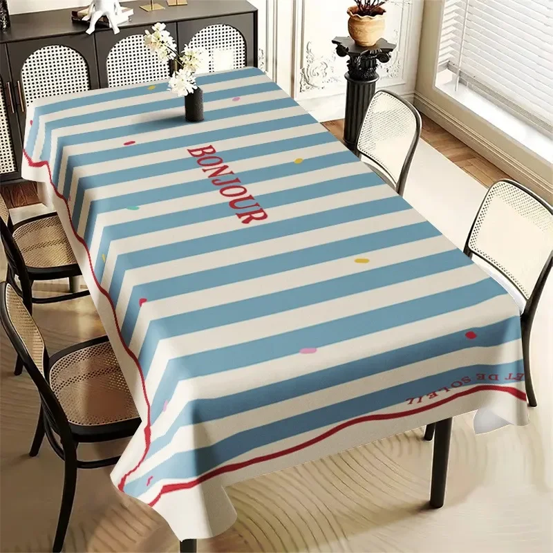 【2D】Tablecovers 1pc French Checkered Alphabet Tablecloth - Creates a Romantic Dining Atmospherexzj