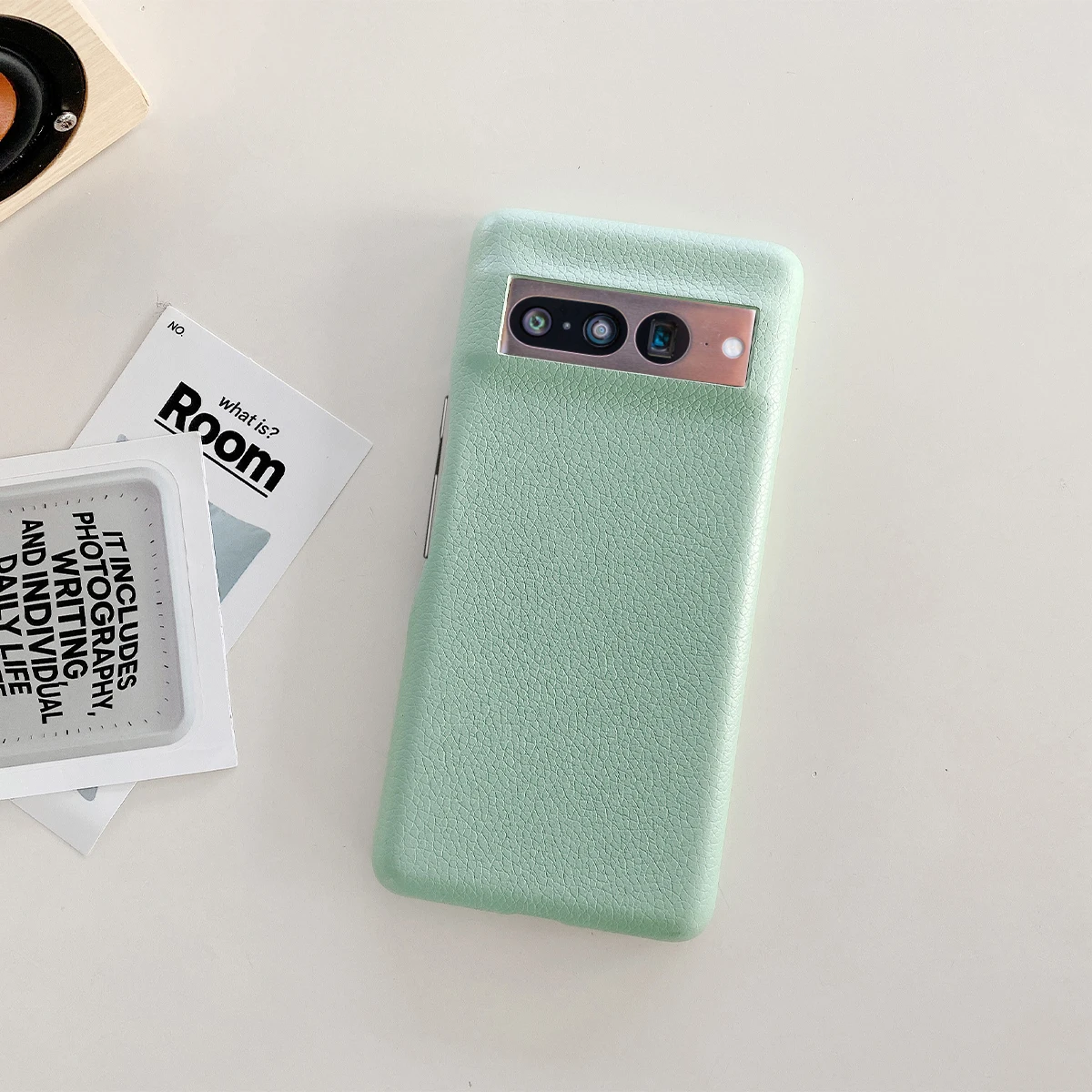 

Удобный кожаный чехол для телефона Google Pixel 8 7 6 Pro 5 7a 6a 4a 4 Xl с рисунком личи, задняя крышка Funda