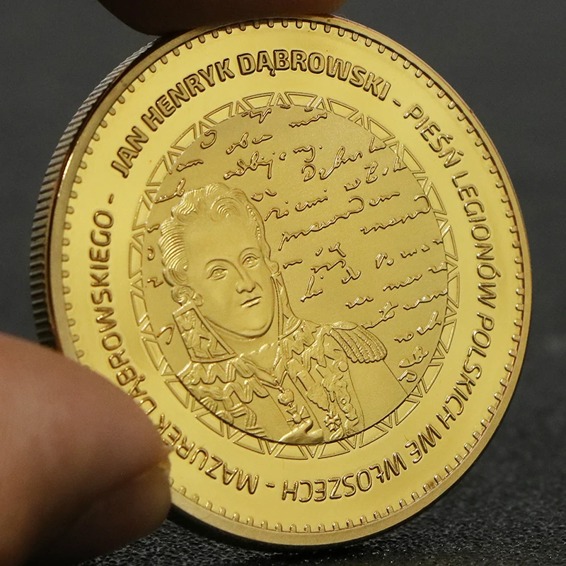 2023 بولندا الجديدة عملة ذهبية تذكارية النسر البولندية عملة مطلية بالذهب هدايا تذكارية قابلة للجمع