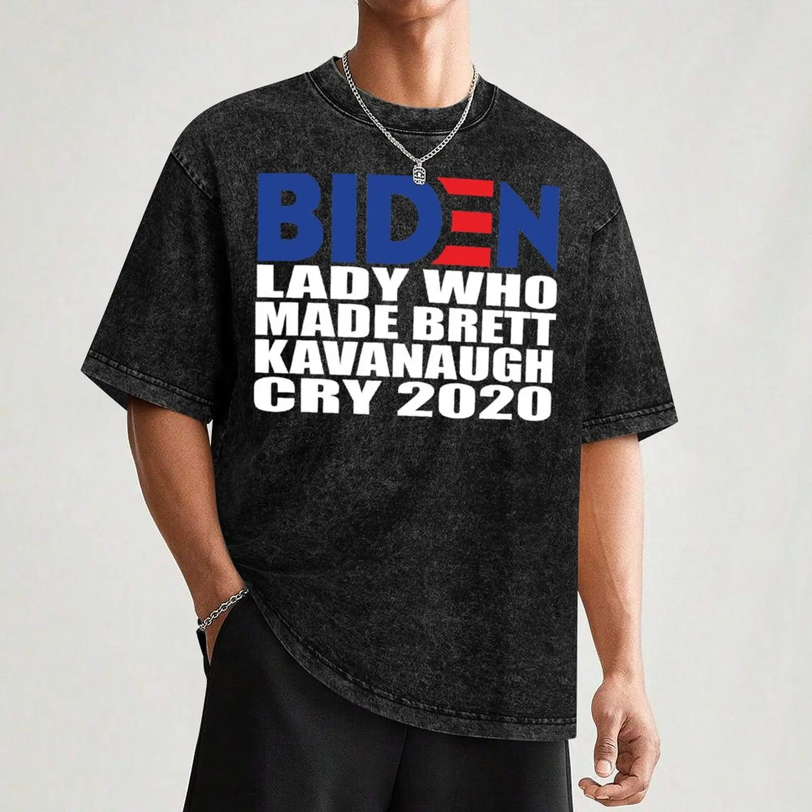 BIDEN LADY WHO MADE BRETT KAVANAUGH CRY 2020 T-Shirt Casual Holiday Short Sleeve Tee