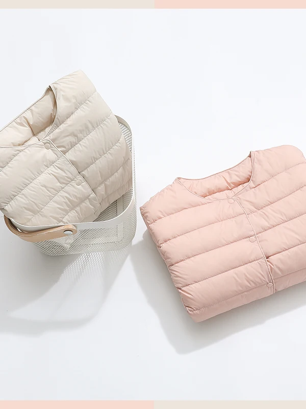 

Slim Fit ort Lightweight Cotton Jaet round Ne Women's Vest Underwear Thermal Versatile Large Size Japanese Sle