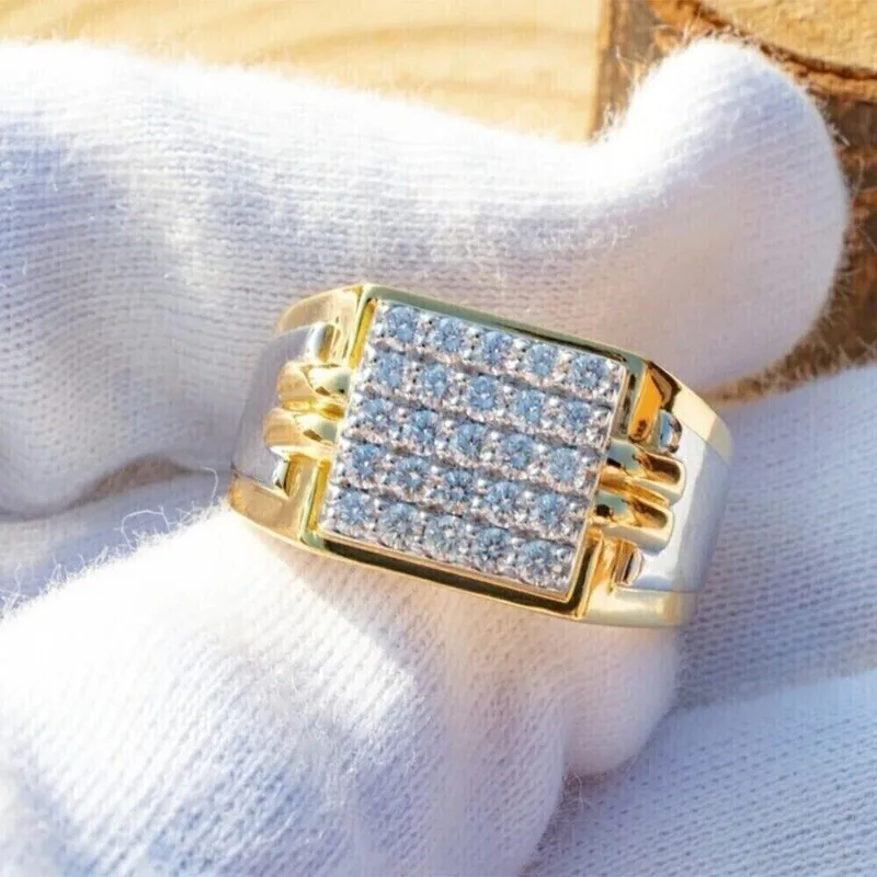 Solid 925 Sterling Silver Ring Fully Set with Moissanite Festive Gift Ideal for Any Occasion