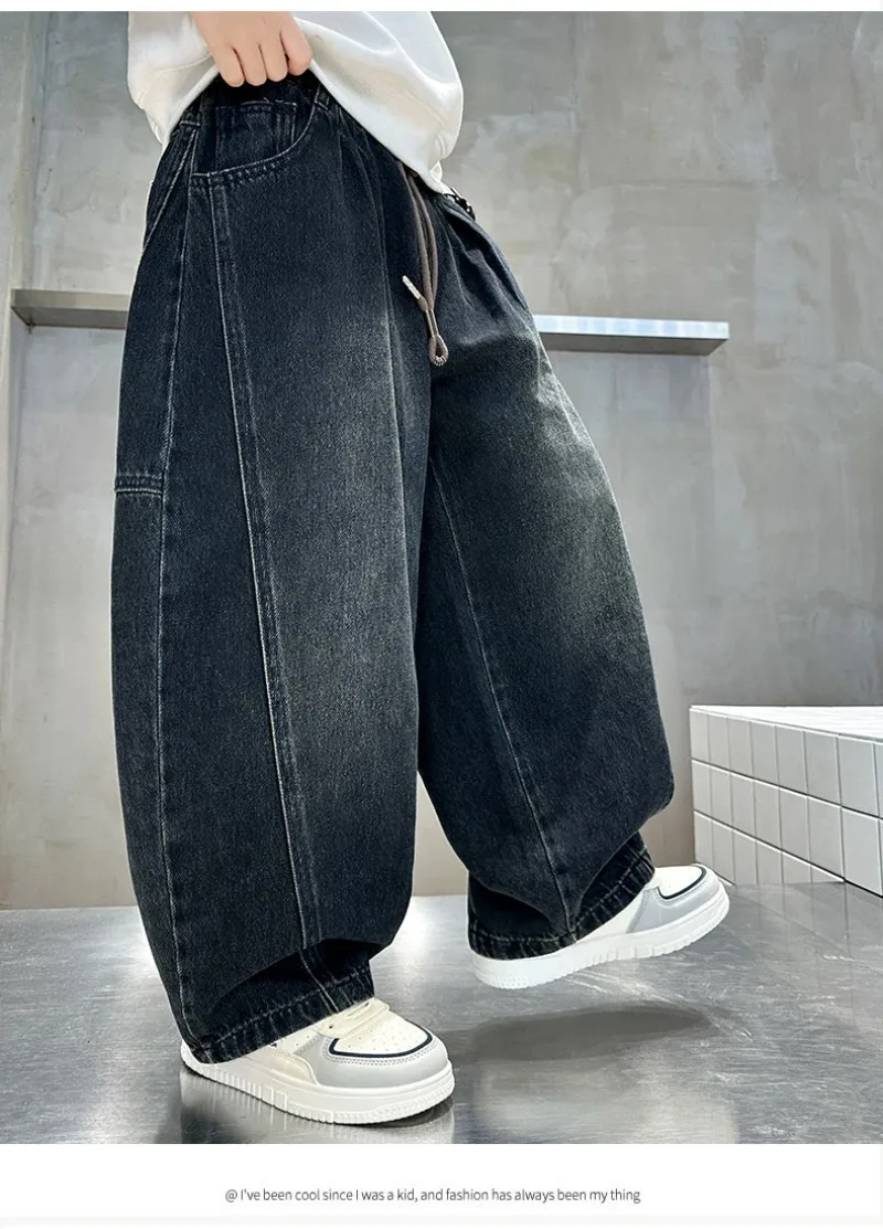 Teenager-Jungen-Jeans UNITIM 2026 Herbst Kinder-Jungen Vielseitige Patchwork-Jeans 4-14 Jahre Junge Jungen Schicke Gerade Hosen – Detail 25