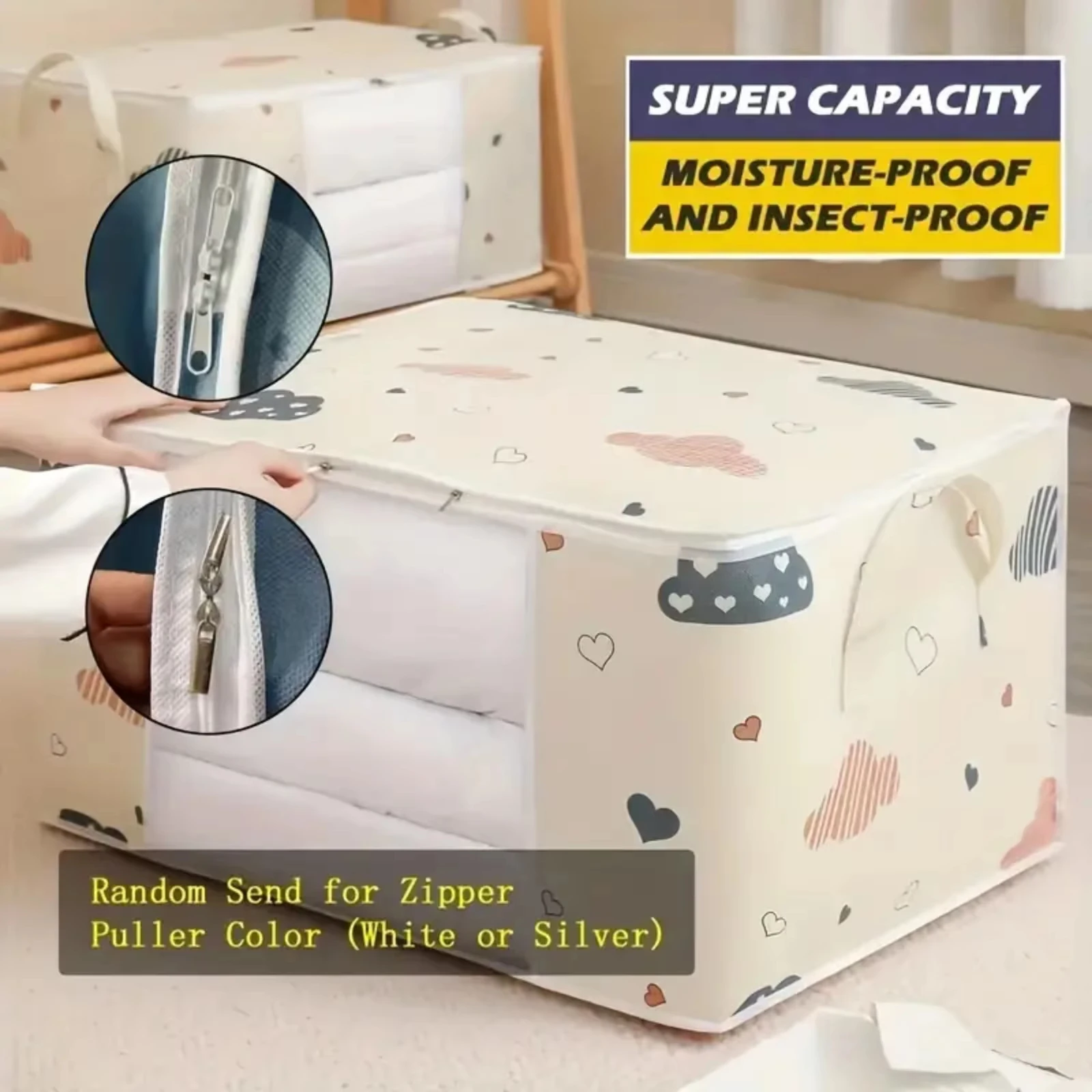 Large Capacity Multi-Purpose Storage Bag with Handles, Dustproof  Moisture-Resistant Odorless Non-Woven Fabric view 2