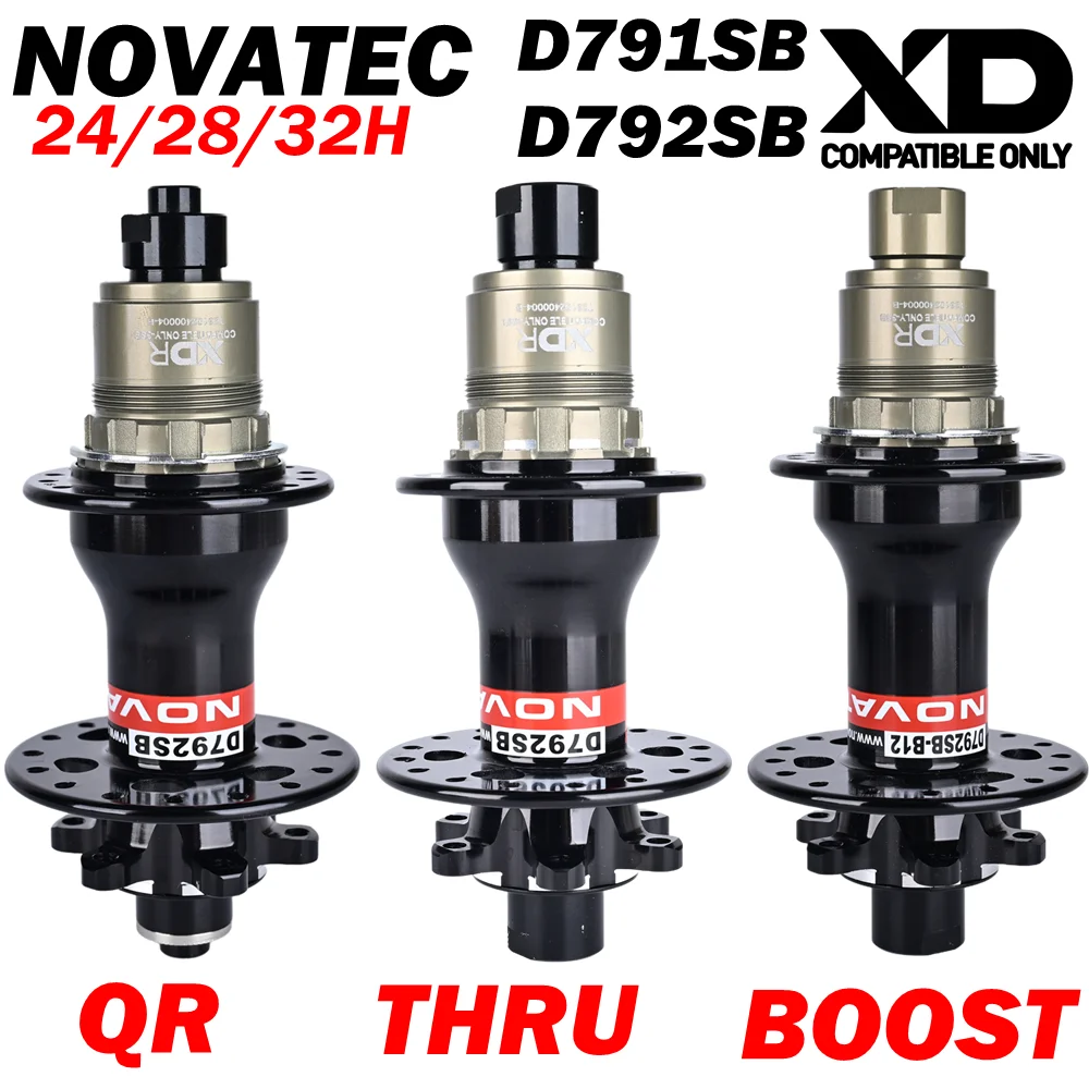 Novatec D791SB D792SB MTB Rennradnabe 24/28/32 Löcher Micro Spline MS XD 12-Gang-Schnellspanner Steckachse BOOST Lagernaben – Detail 13