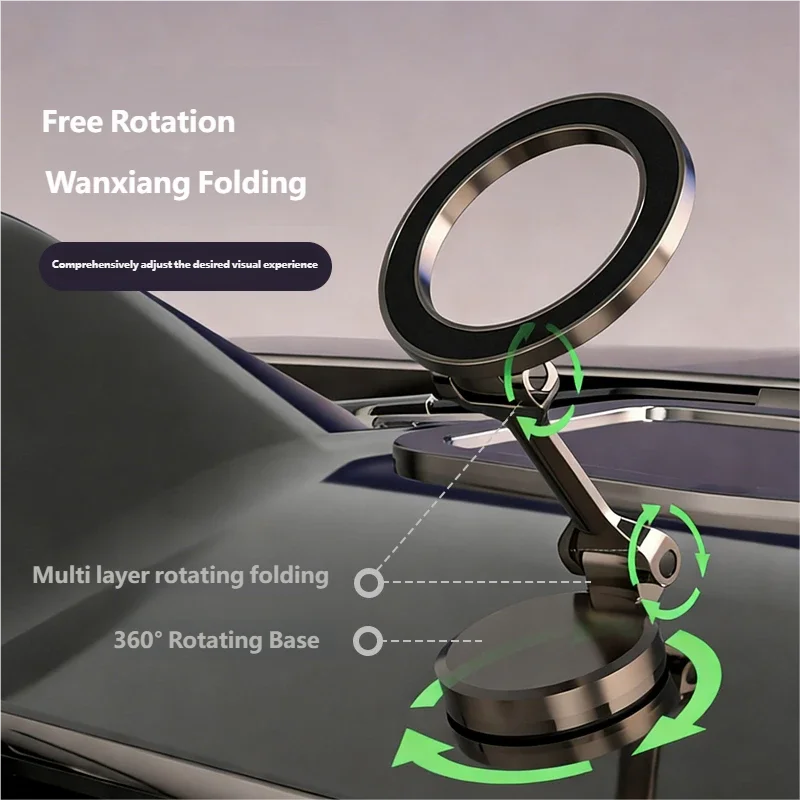 360° Rotating Folding Strong Magnetic Car Phone Holder Mount  Car Mobile Phone Holder for Auto Fleet Business Gifts Bulk Order