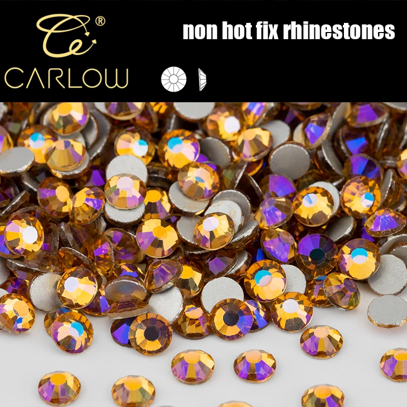 

CARLOW SS4-SS30 Плавищие хрустальные блестящие стразы для дизайна ногтей Стеклянные кристаллы без горячей фиксации Украшения для дизайна ногтей YZ-123