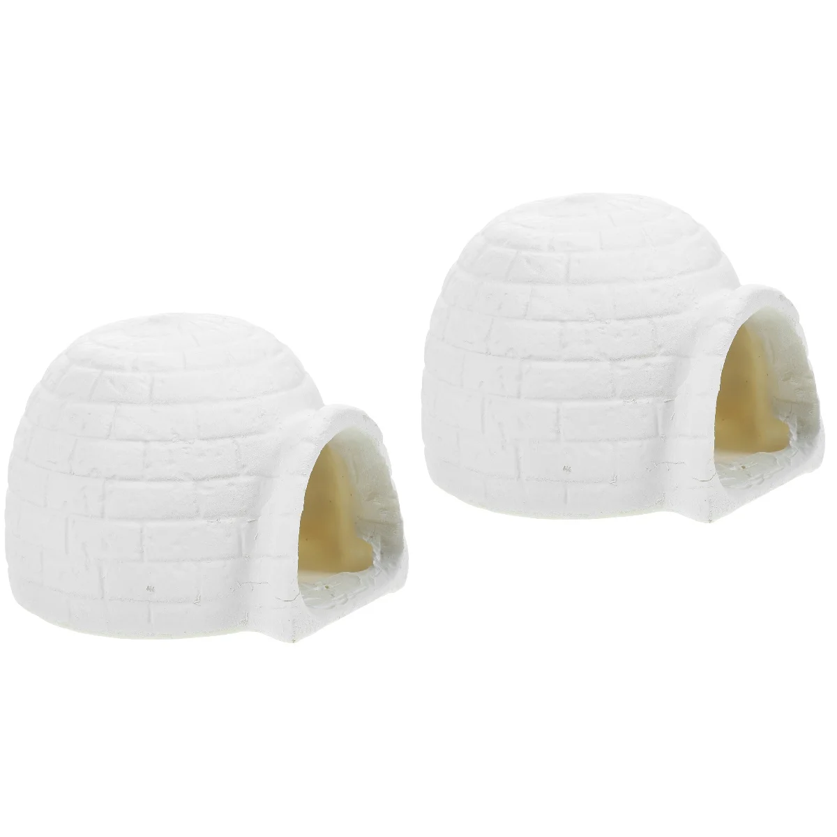 

2 Count Simulated Igloo Model Small Toy Ice House Figures Models for Kids Iceberg Decoration Outdoor