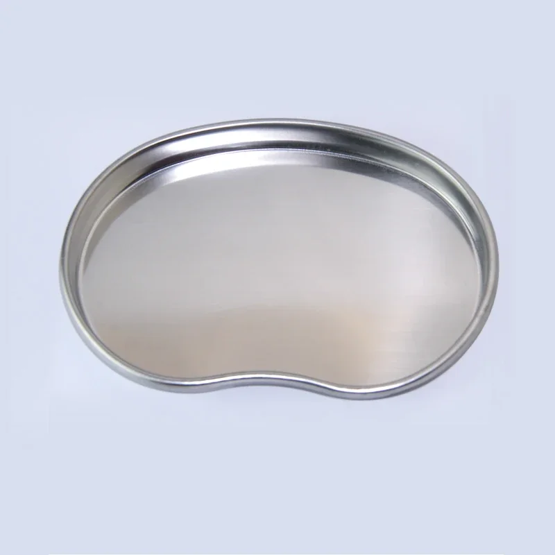 1 Set Stainless Steel Tray Container Stainless Steel Surgical Medical Dental Instruments Bending Tray Disinfection Plate