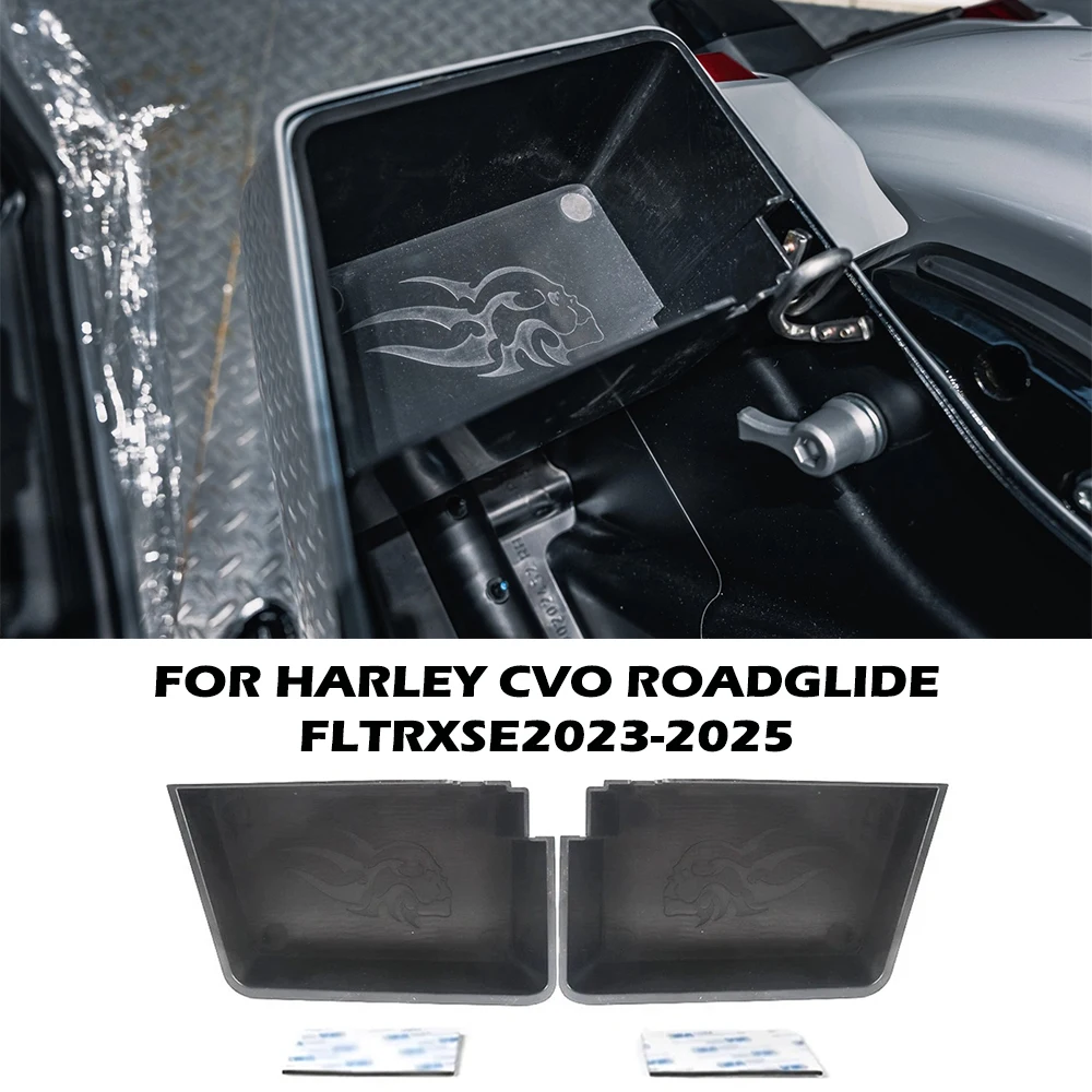 Motorcycle Black Hard Saddlebag Tray Organizer Storage Cover For Road Glide FLTRX 2024-UP FLTRXSE 2023-UP ST FLRXSTSE 2024-UP