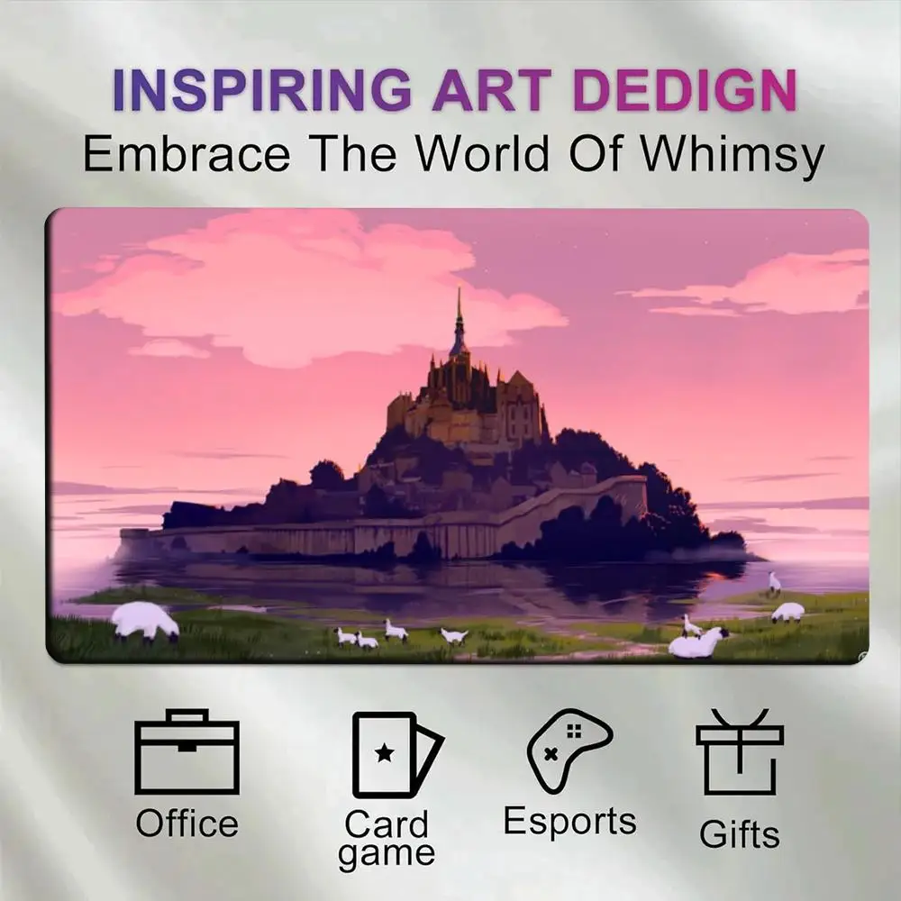 Island Castle Dusk Mouse Pad Gamer XL Large Home Mousepad XXL Office Natural Rubber Carpet PC Table Mat Mouse Mats