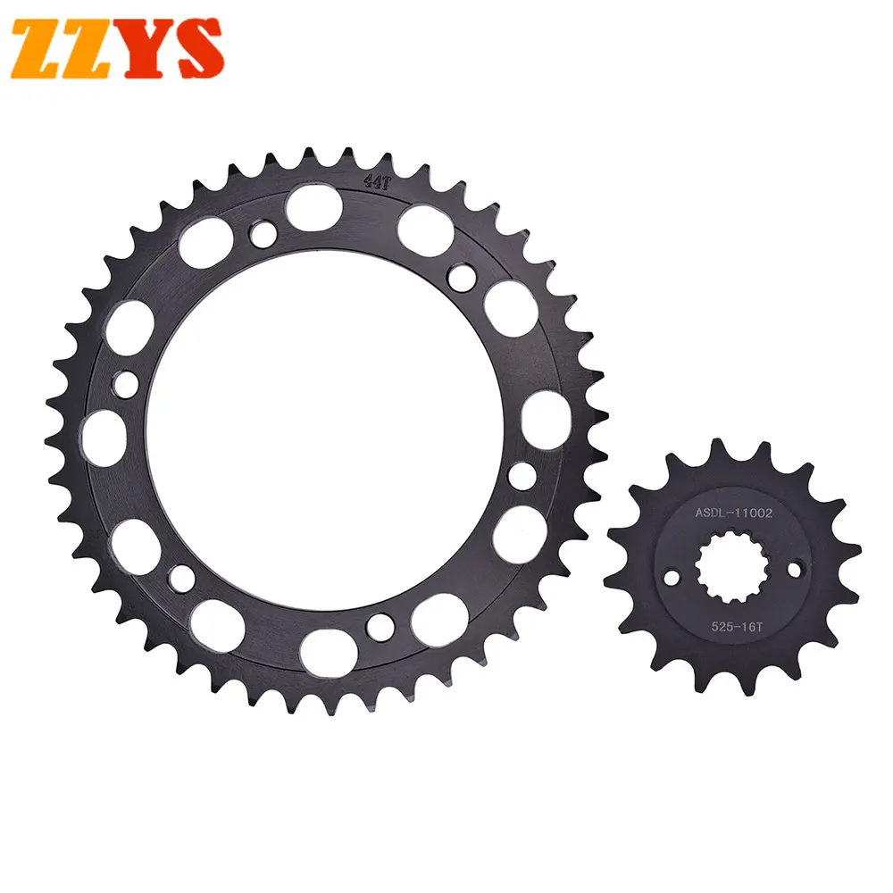 Motorcycle 525HO Ring Golden Chain 525 16T 44T Front Rear Sprocket Gear Wheel For Honda NT400J NT400K NT400 BROS NT 400 BROS400