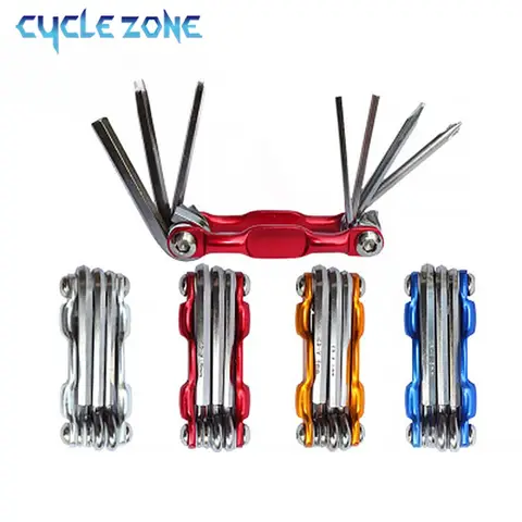 Multi Repair Tools Kit Portable Bicycle Tool Folding Allen Wrench Spoke Hex Wrench Bike Maintenance Tool Set Cycling Accessories