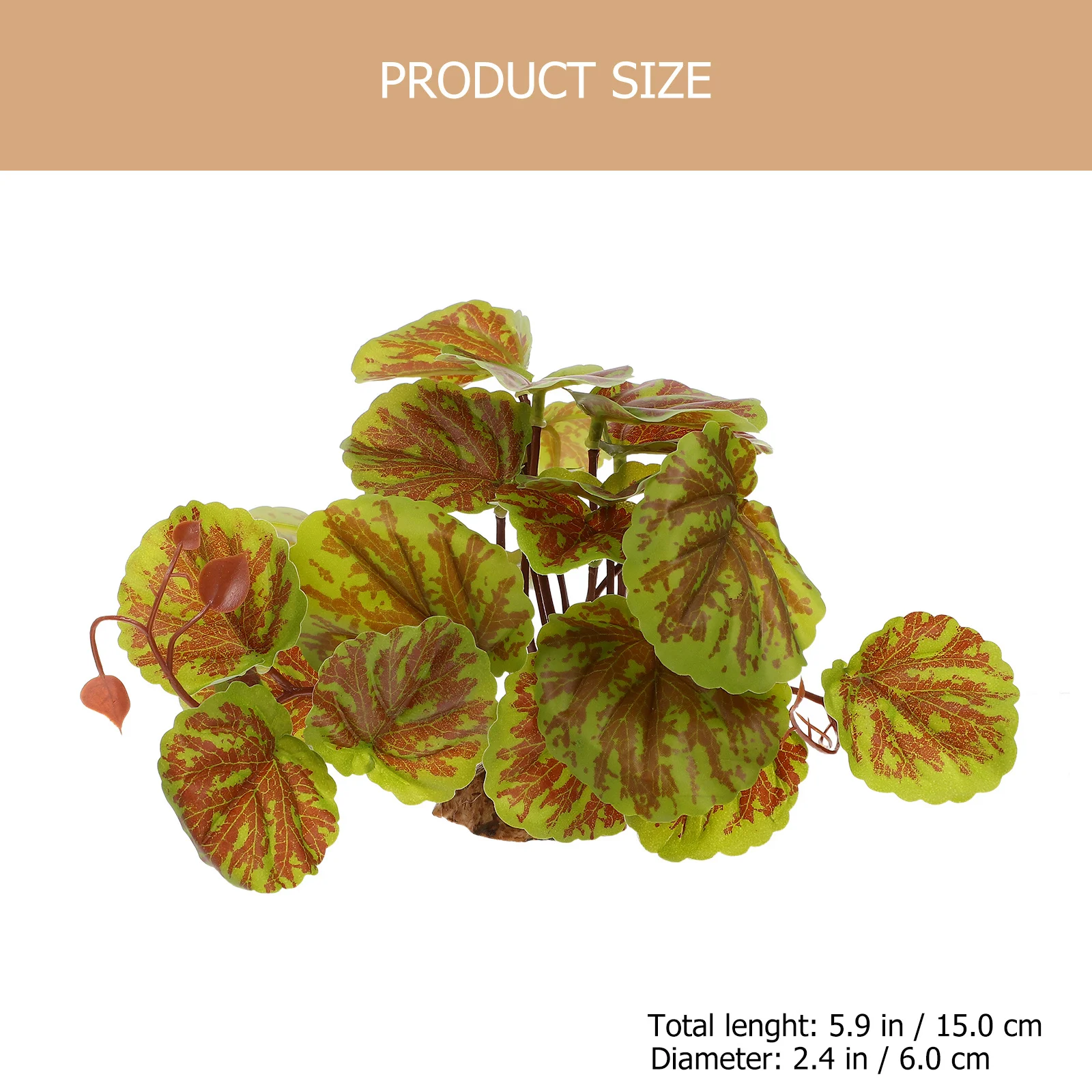 

Reptile Tank Decor Resin Plastic Artificial Plant Terrarium Green Plant Landscape Decoration Reptile Hide Pant