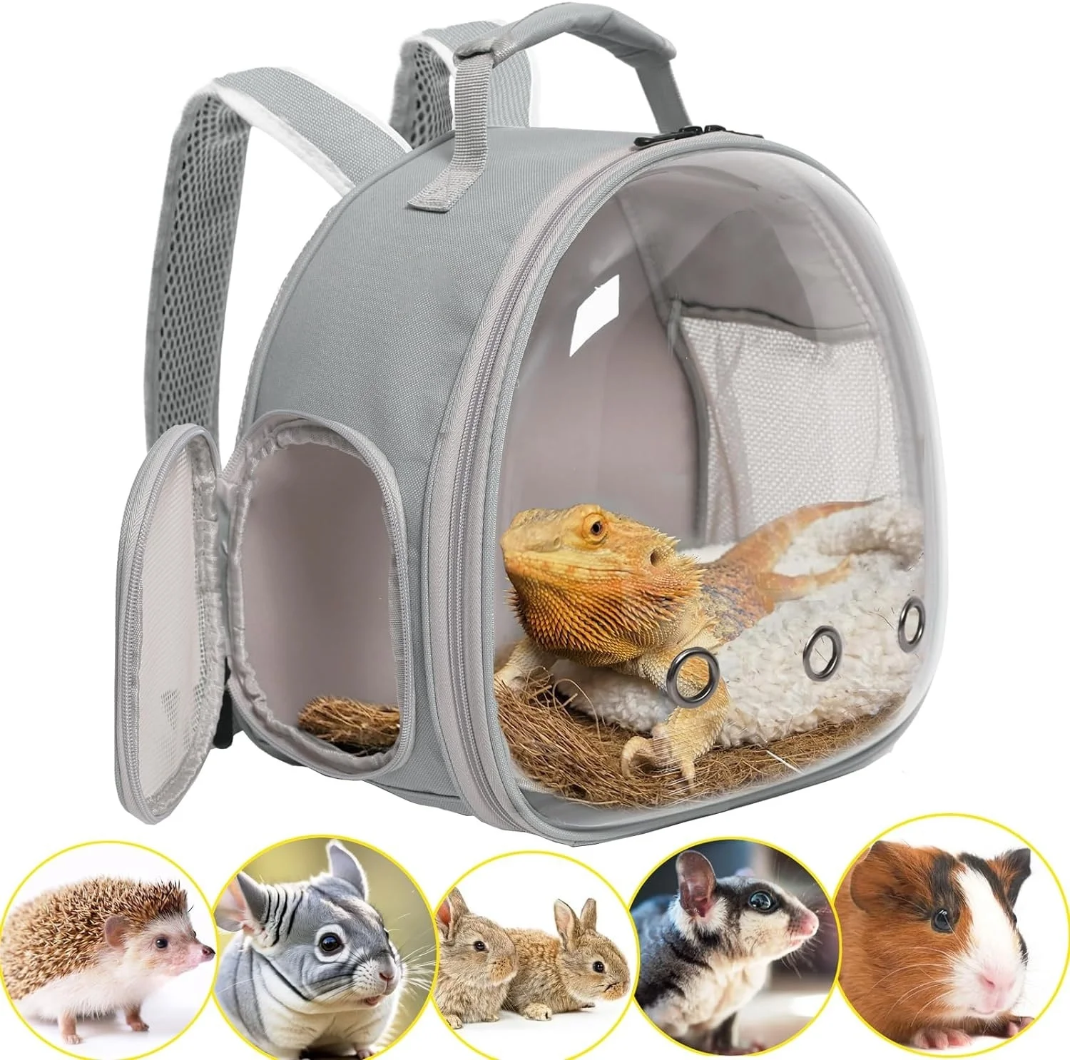 Pet Backpack Bird Carrier Bubble Bag Acrylic 180° Sightseeing for Birds Small Pet Portable Bird Cage Travel Hiking