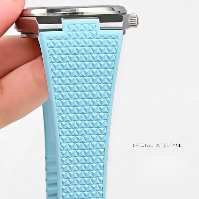 أشرطة ساعات اليد لسلسلة تيسو PRX 11 مللي متر 12 مللي متر T137.407/T137.410 سوبر بلاير فلوروروبر FKM الإفراج السريع حزام ساعة اليد سوار