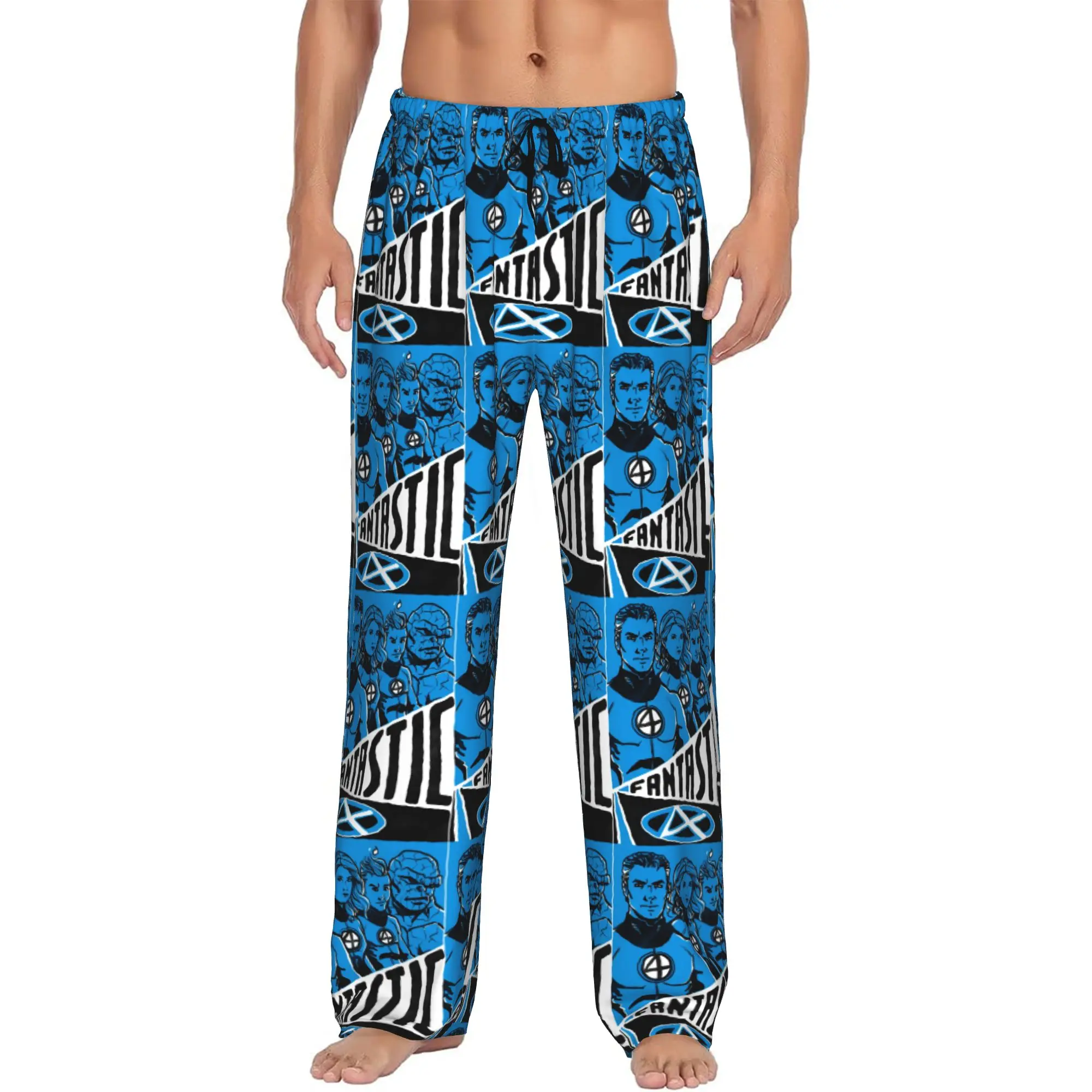 

Custom F-Fantastic Four Pajama Pants Men Lounge Sleep Drawstring Sleepwear Bottoms with Pockets