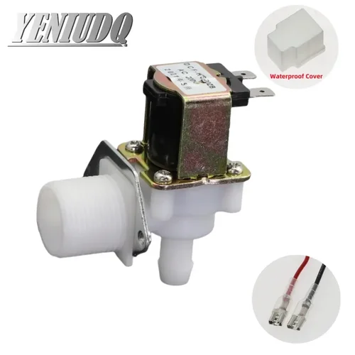 Imagen 1 del producto Válvula Solenoide Vertical de entrada de agua macho de 3/4 "", válvulas de aire acondicionado normalmente cerradas de 12mm, DC12V 24V AC220V para máquina de hielo