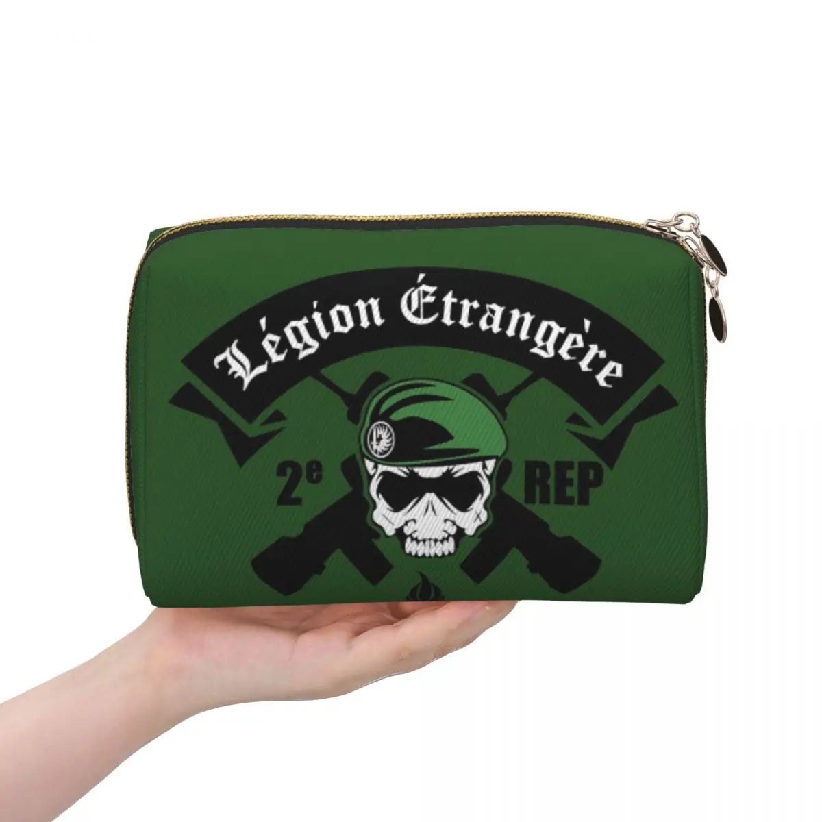 Legion Etrangere Foreign France Military Women Cosmetic Bag Travel Makeup Organizer Pouch Toiletry Storage Dopp Kit Case