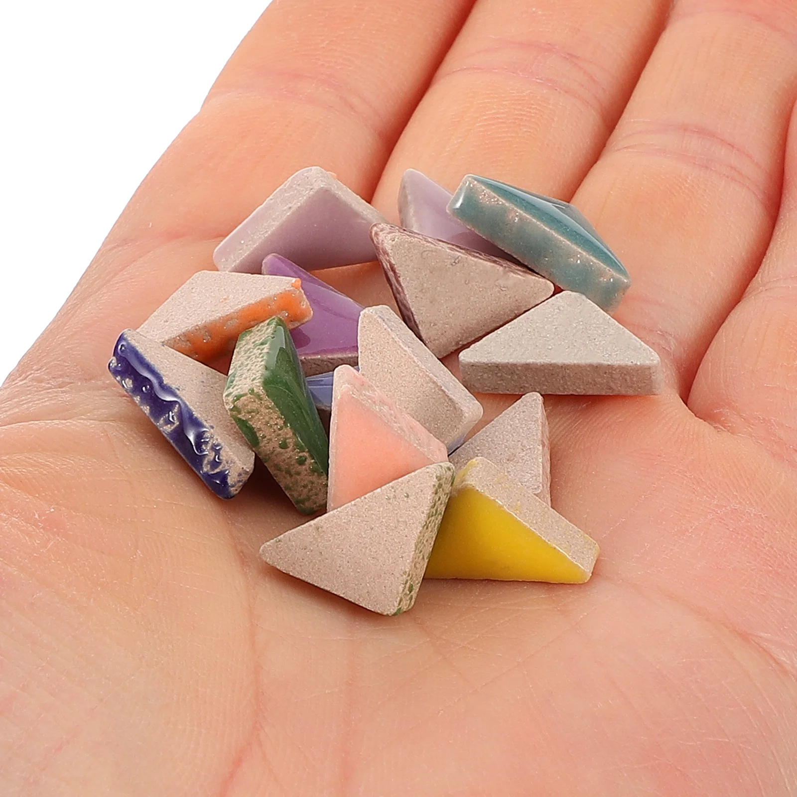 1 Set Colorful Ceramic Mosaic Tiles Smooth Flat Bottom DIY Craft Projects Decorative Clocks Vases Bracelets Anklets Necklace
