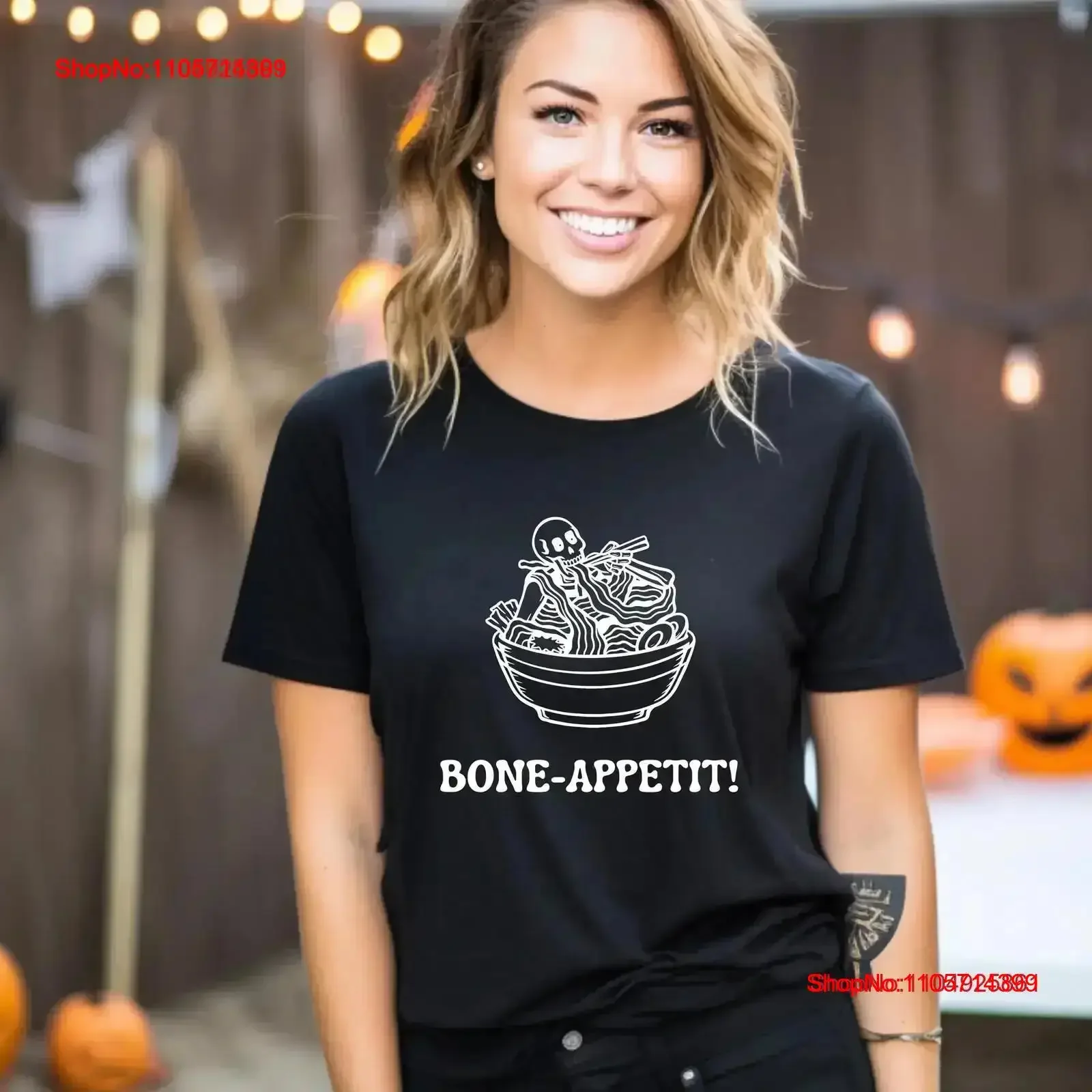 Skeleton Funny Pun Halloween T Shirt by WordT ShirtCo Bone Appetit Design vintage Washed homme Comfortable graphic Stylish