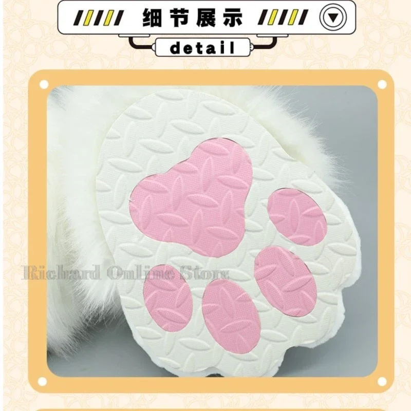 Fursuit Cosplay Paws Shoes Accessories Furry Cosplay Bunny Cat Short Boots Cute Fluffy Animal Hobby Party Cos Unisex Costume