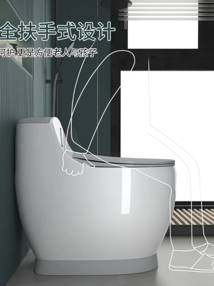 Color personality toilet toilet large diameter flush toilet siphon toilet household toilet deodorant mute