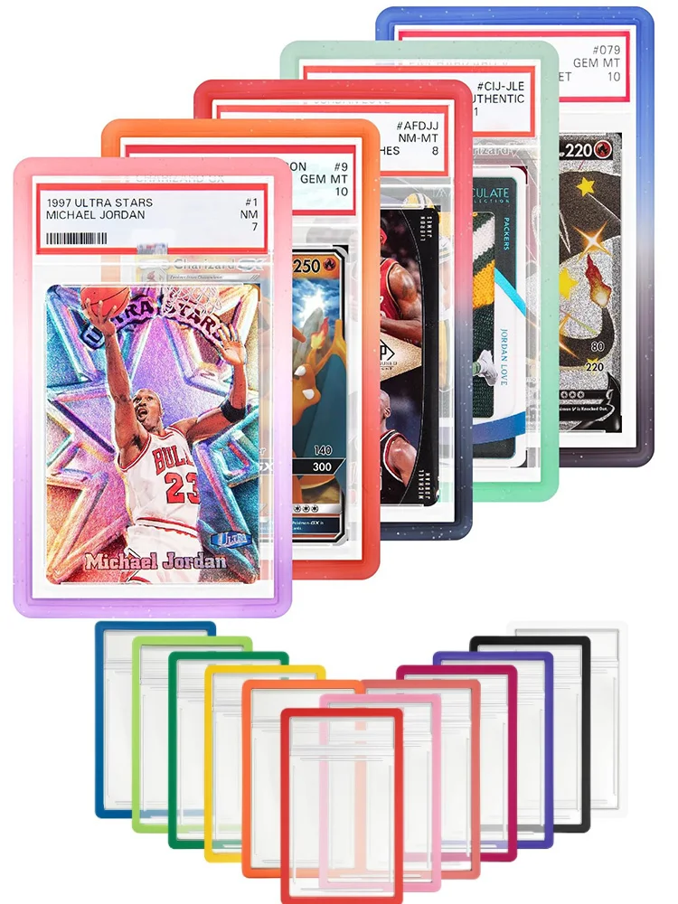 Bumper Slab Graded Card Case Protector Bescherming voor sportspel Pokmn TCG Trading Cards Silicone Guard Beschermende Frame Slabs - afbeelding 2