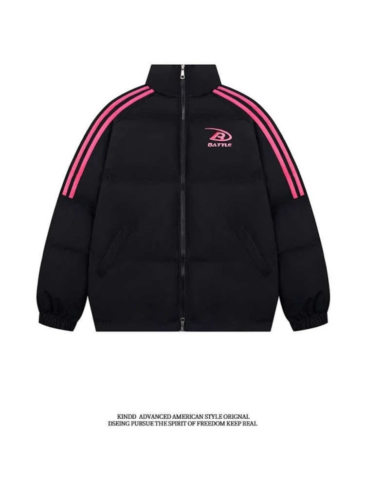 

plus Size Women's American Sle Stand Collar Zipper Cotton Jaet Thiened Winter Outerwear Bread Sle Warm Cotton Coat