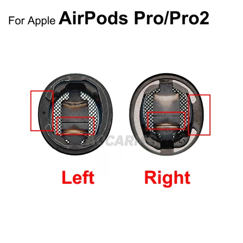 Imagen 2 del producto Aocarmo auriculares izquierdo y derecho malla de red a prueba de polvo con anillo de marco Cable flexible para Apple AirPods Pro 2 Pro2 piezas de repuesto