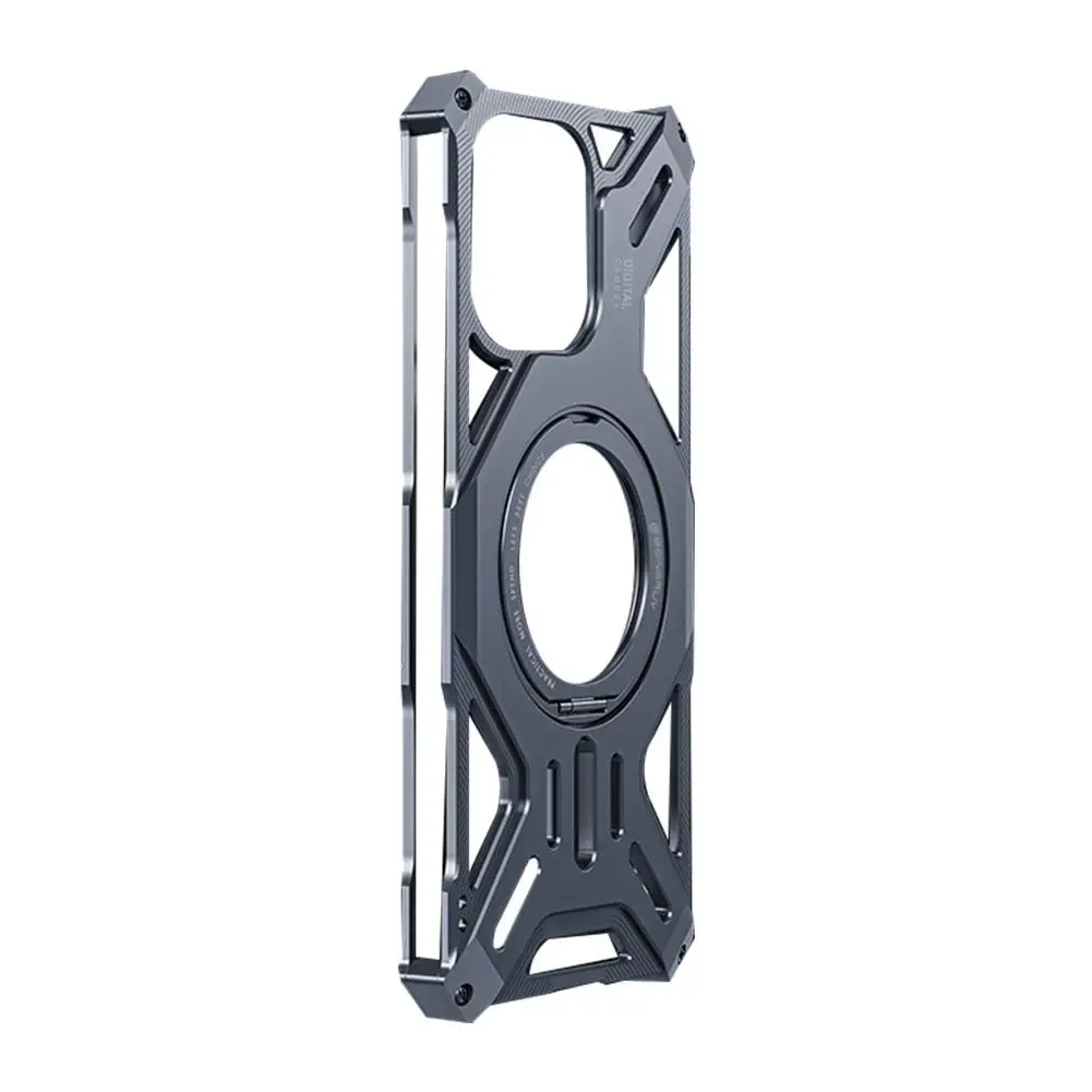 Phone Case For Iphone 15 Aluminum Alloy Protective Cover Mechanical Include Phone Holder Fast Cooling Shockproof Lightweight