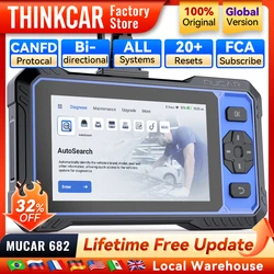 MUCAR 682 Professional Car Diagnostic Tool CANFD Bidirectional ECU Coding 20 Resets Full System Lifetime Free Obd2 Scanner