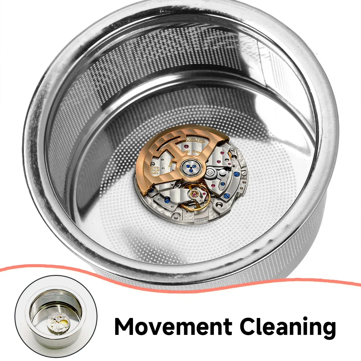 Neuer Uhrenreparatur-Mesh-Korb, einfach zu verwendende Uhrenteile, Reinigungskörbe, robust, tragbar, Edelstahl, effiziente Reinigung für Schmuck