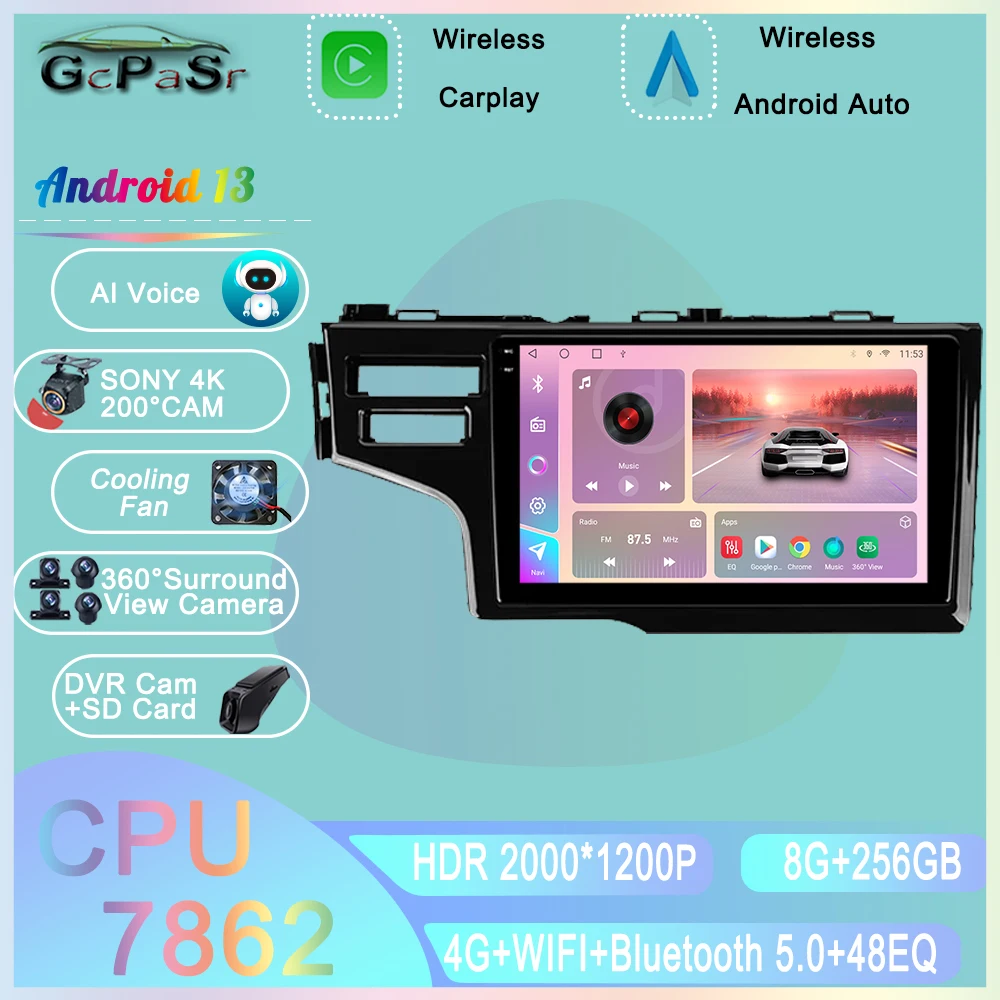 

Car Android For Honda Jazz 3 2015 - 2020 Fit 3 GP GK 2013 - 2020 Auto Radio Multimedia Camera CPU QLED Wifi 5G BT Navigation GPS