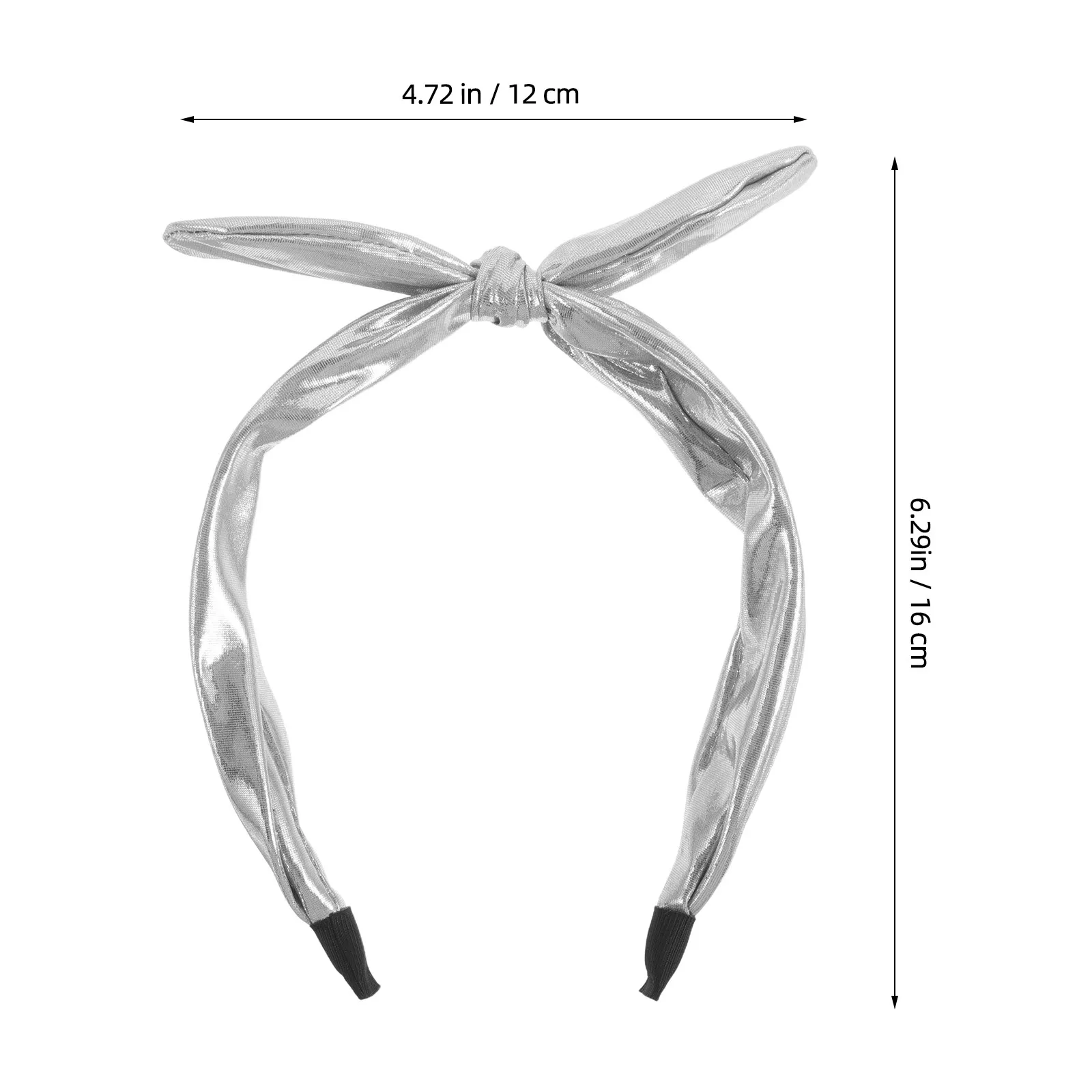 Shiny Metallic Bow Headband Wide Glitter Knotted Hairband Elegant Feminine Fashion Accessory for Women Birthday Wedding