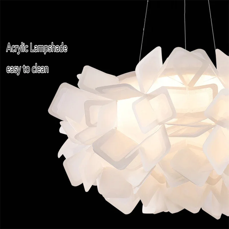 Imagem -05 - Flower Shaped Led Pendant Lights Teto Abajur Acrílico Home Decor Pendurado Luz Sala de Estar Quarto Design Lâmpada