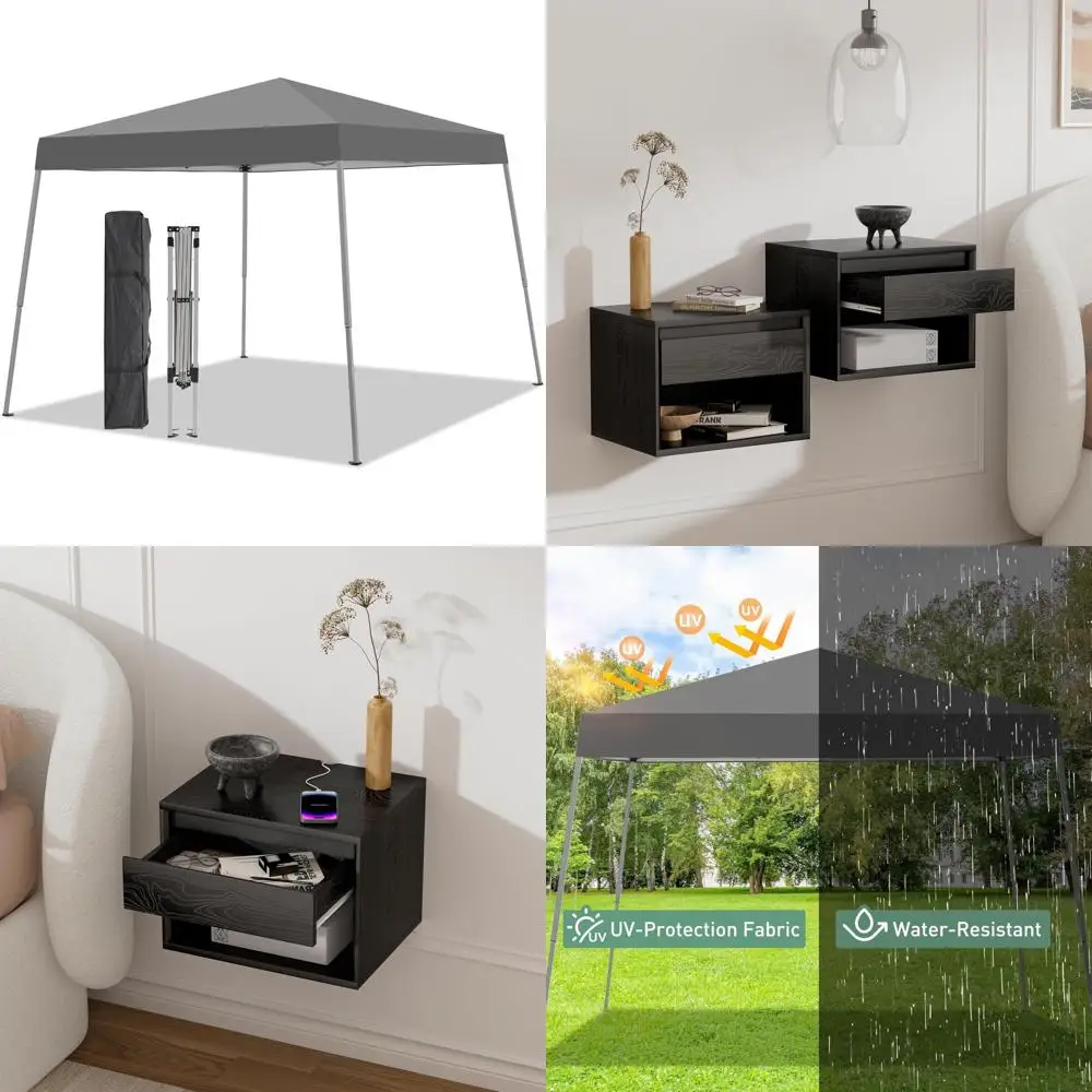 

Portable 8x8 Outdoor Pop-Up Canopy Tent, Ideal for Events, Parties, and Camping, Durable Grey Shelter