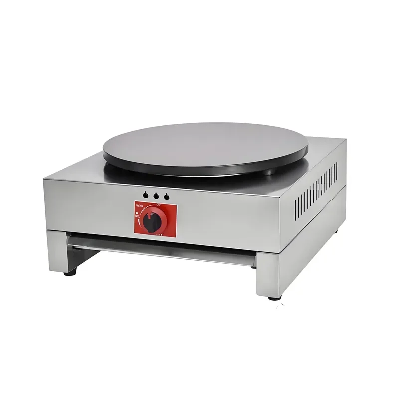 400mm Commercial Rotary Crepe Maker Professional LPG Gas Pancake Machine with Non Stick Coating for Restaurant Kitchen Use