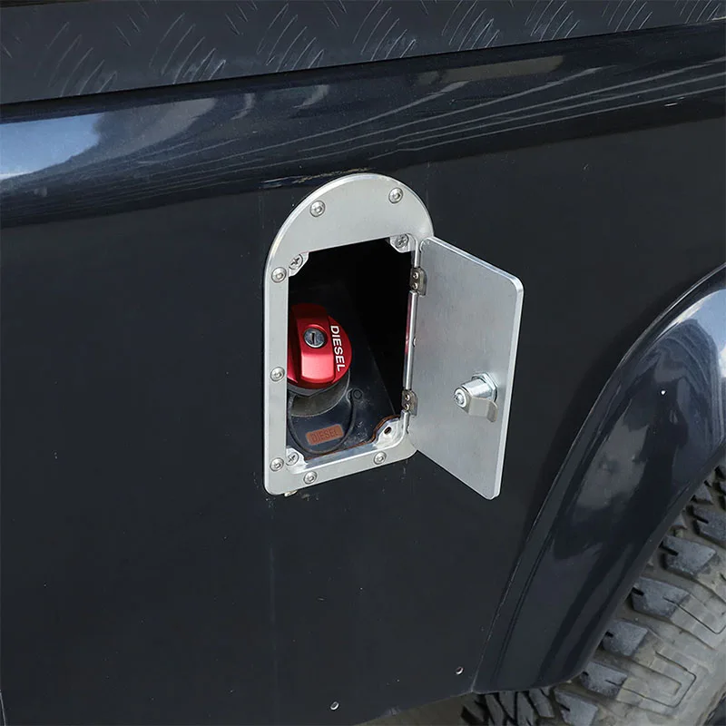 For Land Rover Defender 90 110  2004-2018 Aluminum Alloy Red Car Styling Car Fuel Cap Sticker Car Exterior Accessories