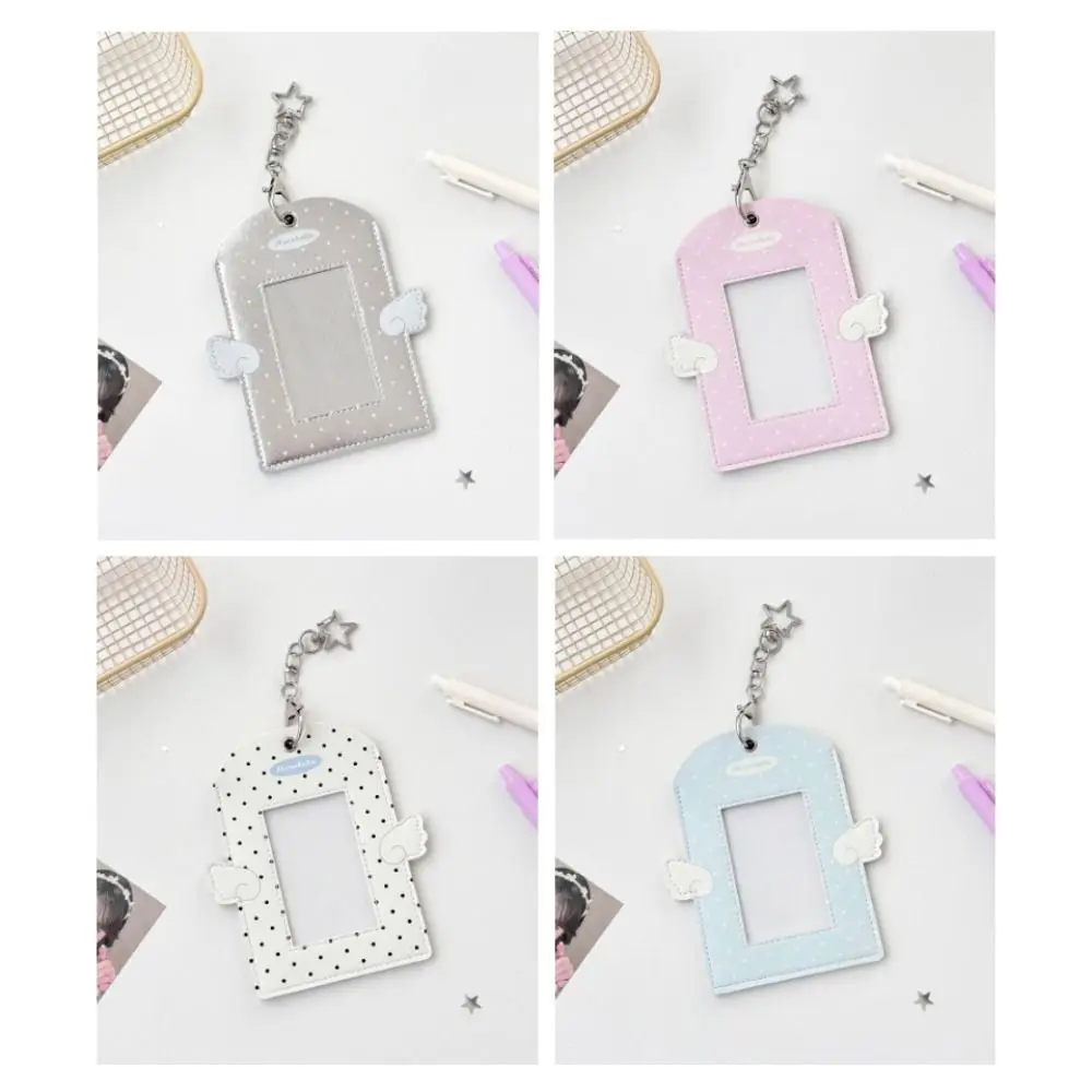 INS 3-inch Photocard Holder Angel Wings Photo Storage Photocard Case Multifunctional Display Cards Sleeve