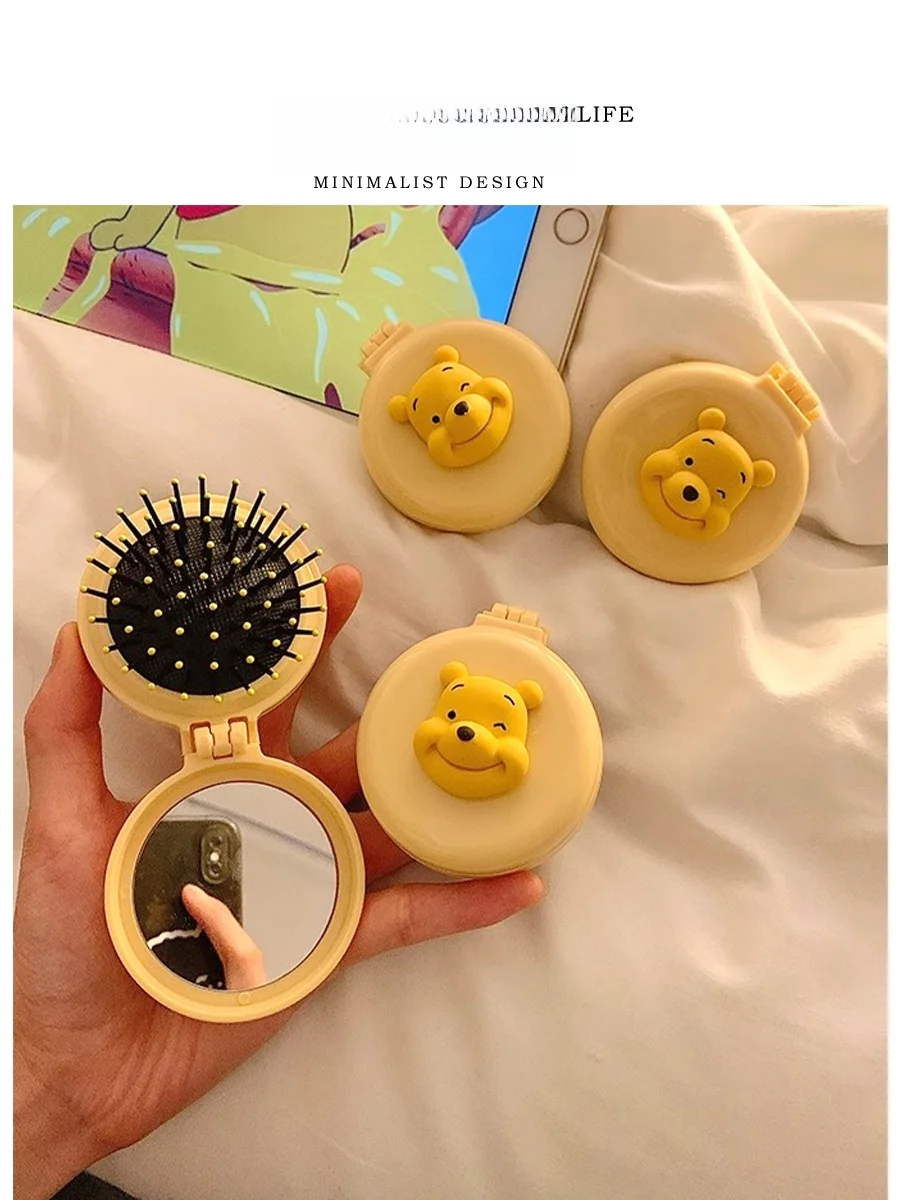 

Портативная складная массажная расческа-подушка с зеркалом и дизайном Vigny Bear, инструмент для укладки волос для дома от Tlife