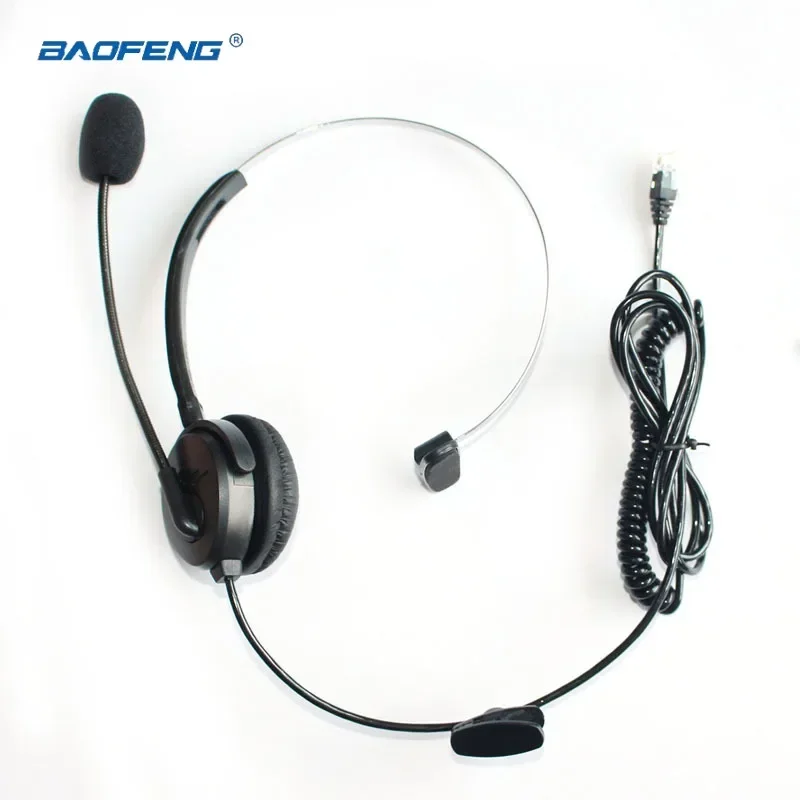 

Hands-Free Call Center Headset Telephone Desk Telephone Headband IP Phone Headphones with Boom Mic 4-pin RJ9 Modular Connector