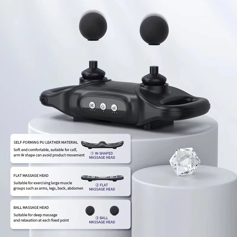 New Fitness Body Vibrator 4D Vibration Plate Whole Body Exercise Handheld Back Massager Cordless Neck Shoulder Massager