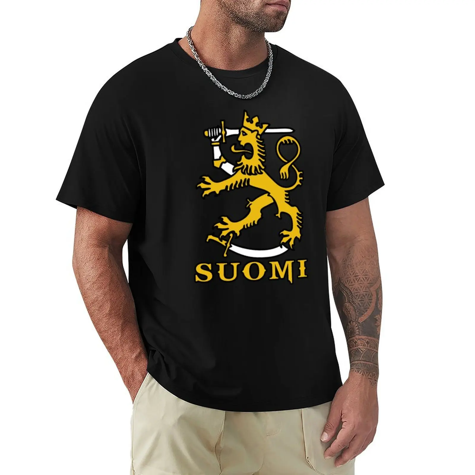 suomi finland lion Helsinki T-Shirt Lightweight Print T-Shirt