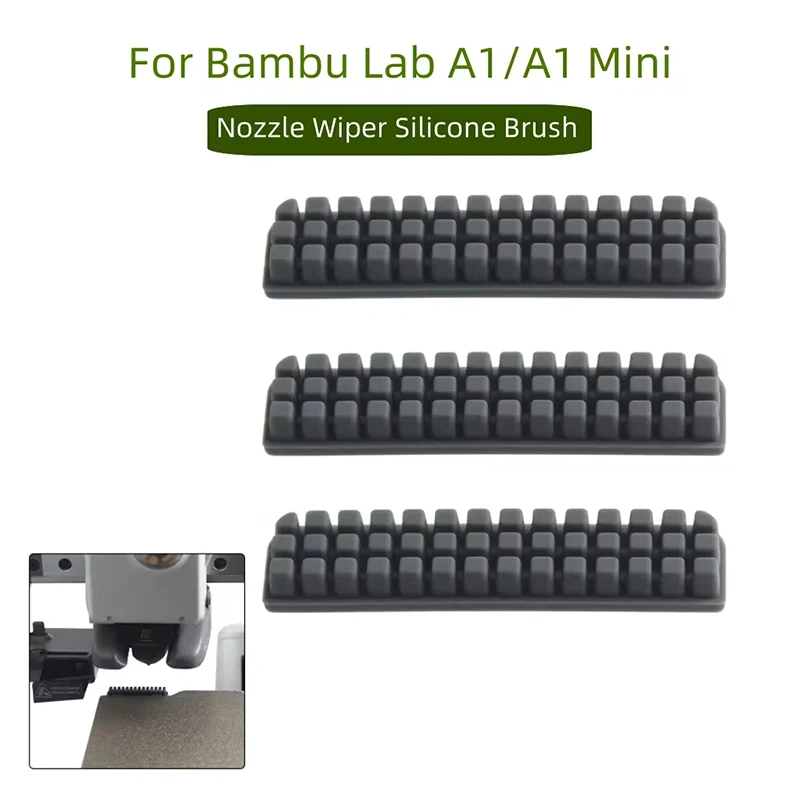 

Силиконовая щетка для чистки сопла Bambu Lab A1, инструмент для 3D-принтера, силиконовая щетка-очиститель для сопла, устанавливаемая на подогреваемую платформу, для Bambu Lab A1 Mini