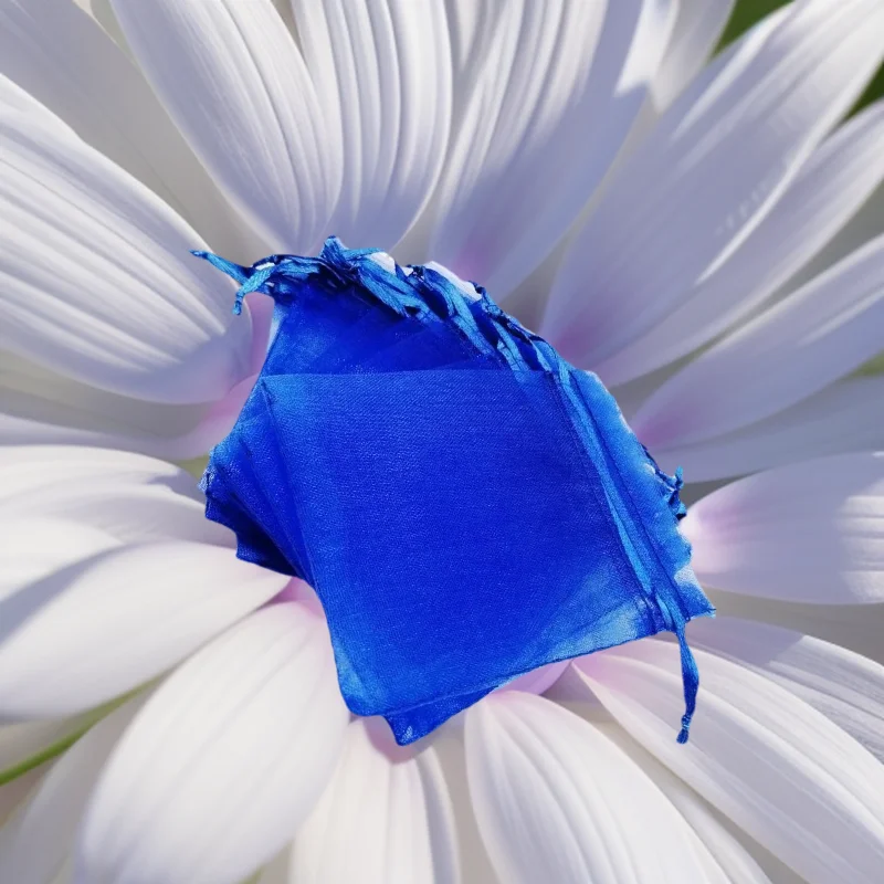 500pcs Wholesale Goodie Organza Drawstring Pouch Royal Blue Gift Bags Sachet Packaging Birthday Party Favors Christmas Displays