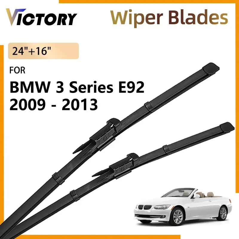 2x For BMW 3 Series E92 Coupe 2009 - 2013 2012 2011 2010 Accessories Car Front Wiper Blade Windshield Windscreen Window Brushes