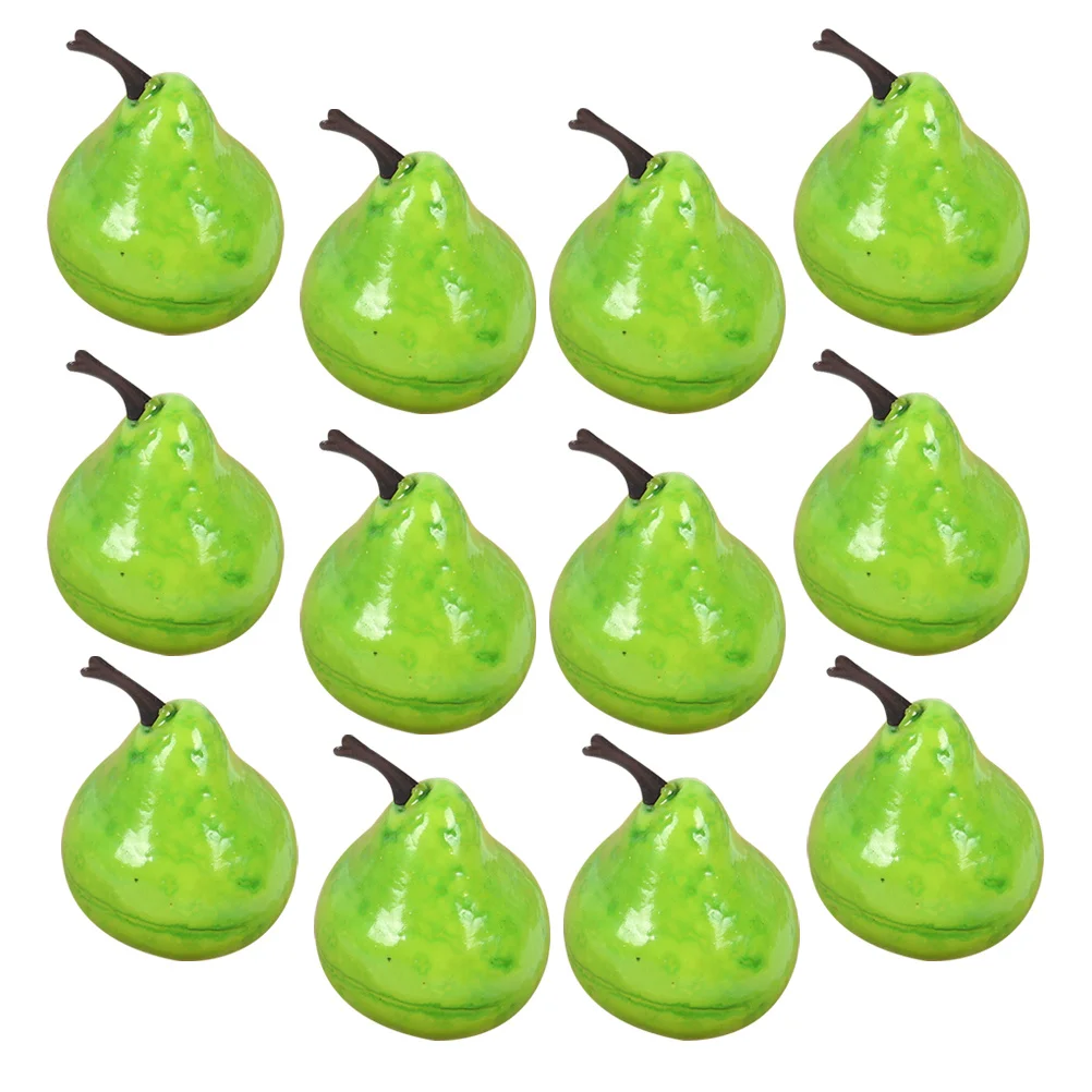 

32Pcs Artificial Fruit Models Cute Miniature Pears Life-Like Appearance Kitchen Garden Decor Photo Supply Vase Filler